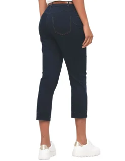 Pantacourt jean bleu