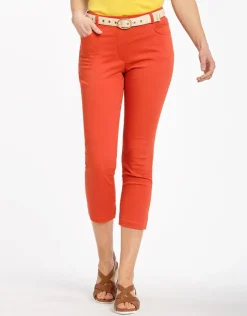 Pantacourt rouge stretch