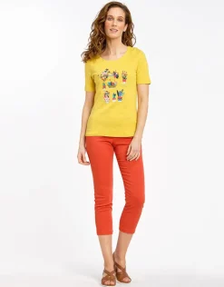 Pantacourt rouge stretch