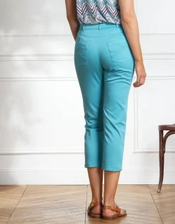 Pantacourt stretch bleu