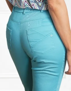 Pantacourt stretch bleu