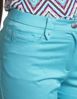Pantacourt stretch bleu