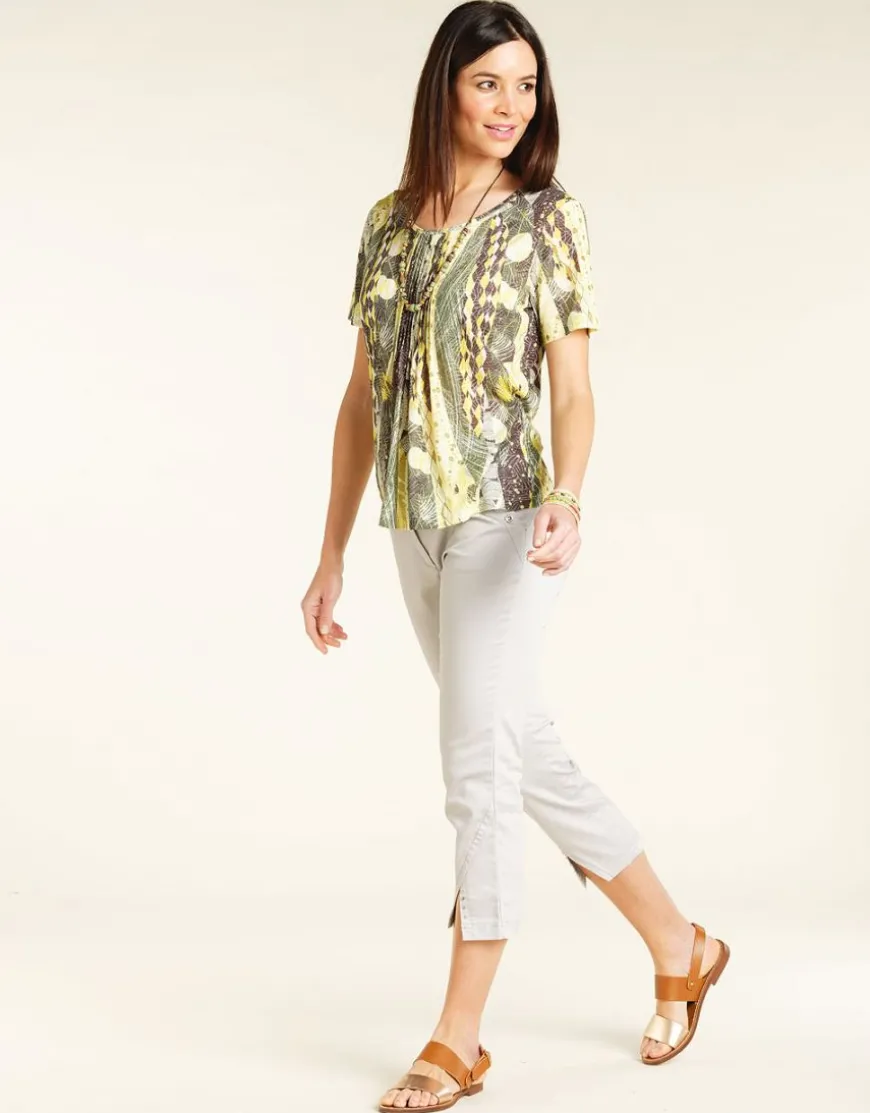 Pantacourt stretch gris
