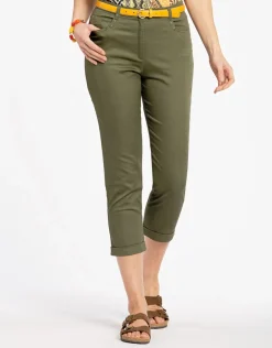 Pantacourt stretch kaki