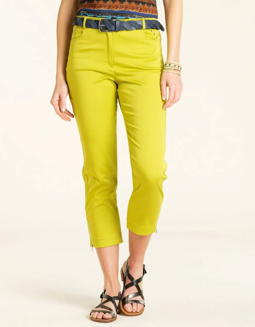 Pantacourt stretch vert