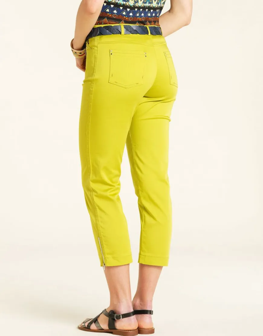 Pantacourt stretch vert