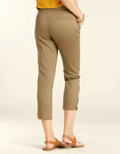 Pantacourt taupe coton