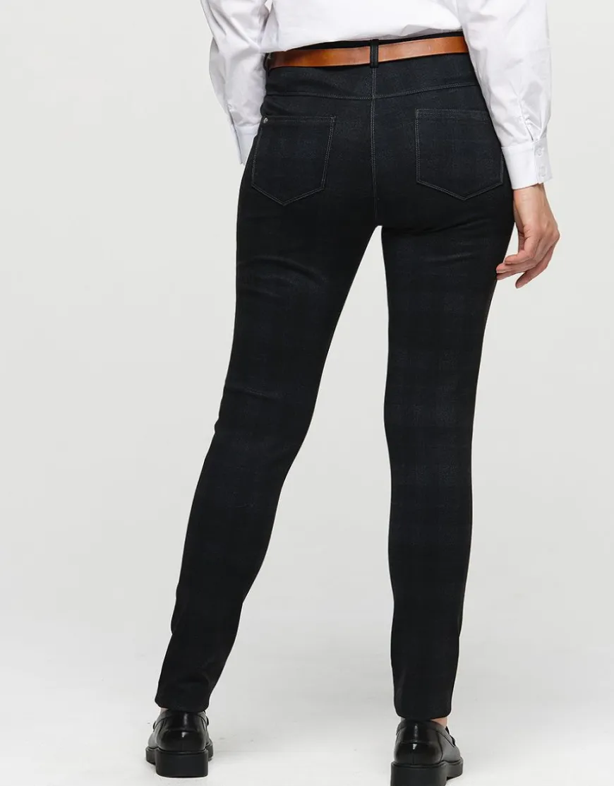 Pantalon à carreaux gris