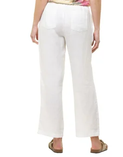 Pantalon 100% lin blanc