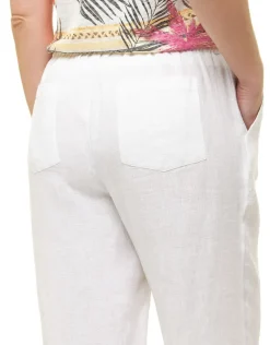 Pantalon 100% lin blanc