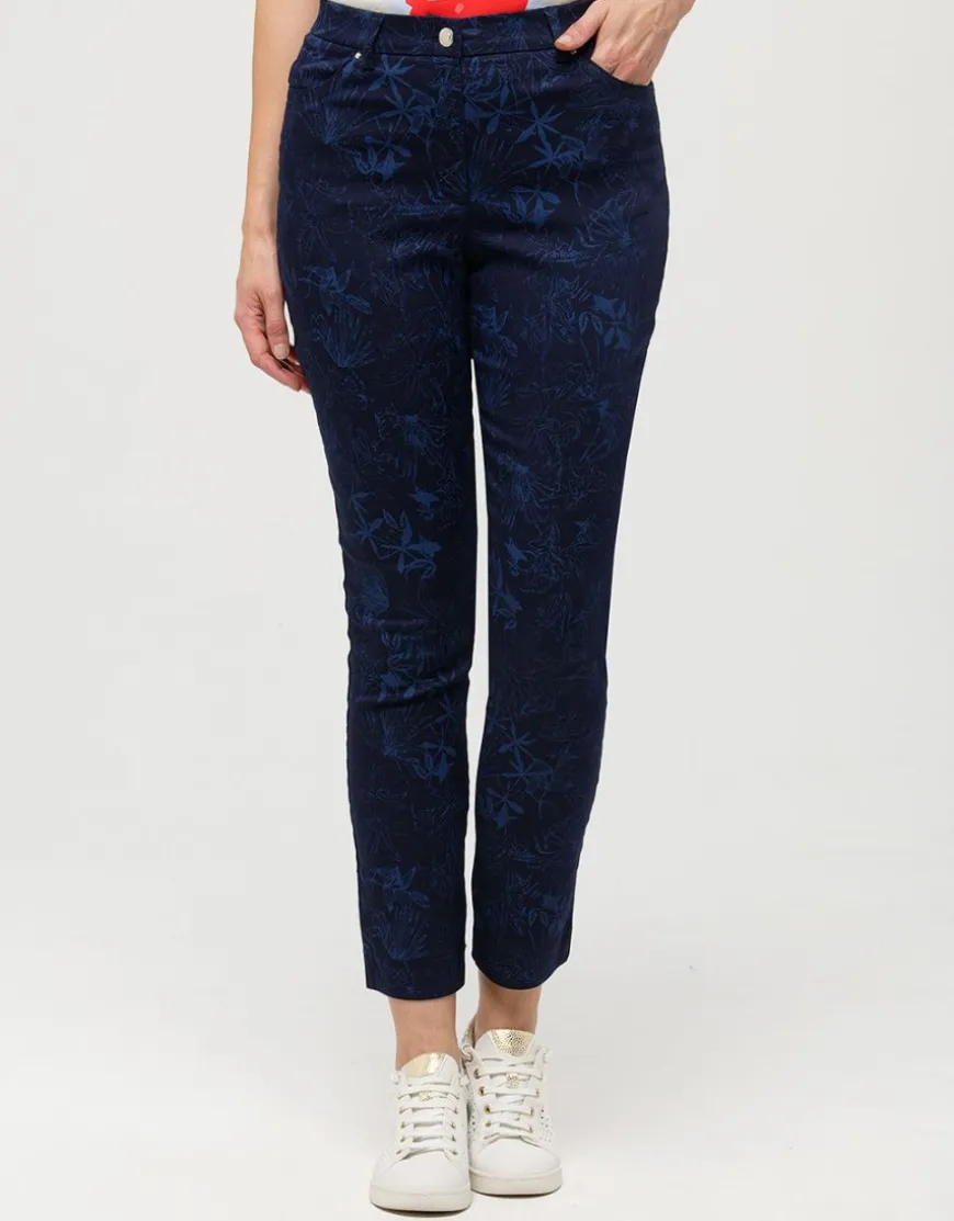 Pantalon bleu motifs 7/8e