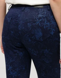 Pantalon bleu motifs 7/8e