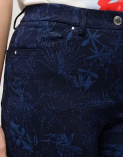 Pantalon bleu motifs 7/8e