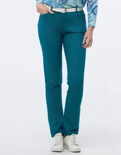 Pantalon coton émeraude