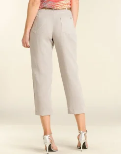 Pantalon droit 7/8e beige