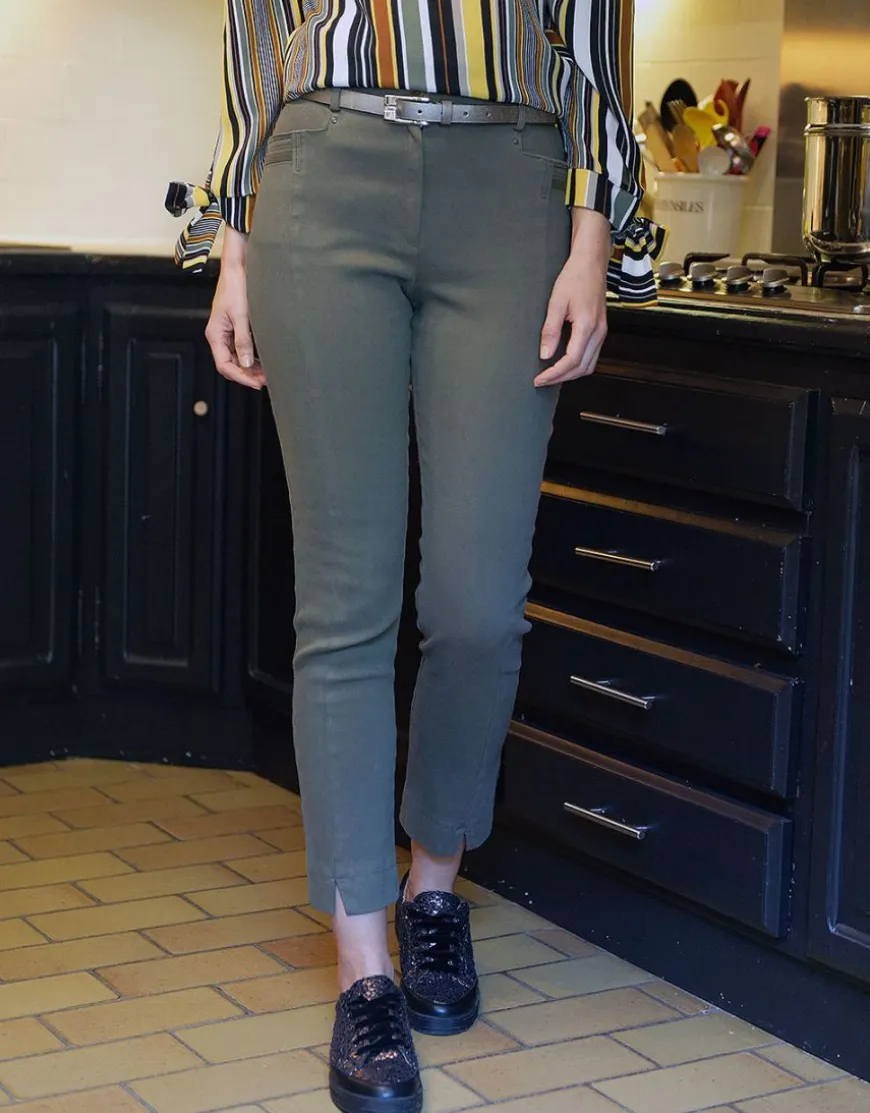 Pantalon 7/8e coton kaki