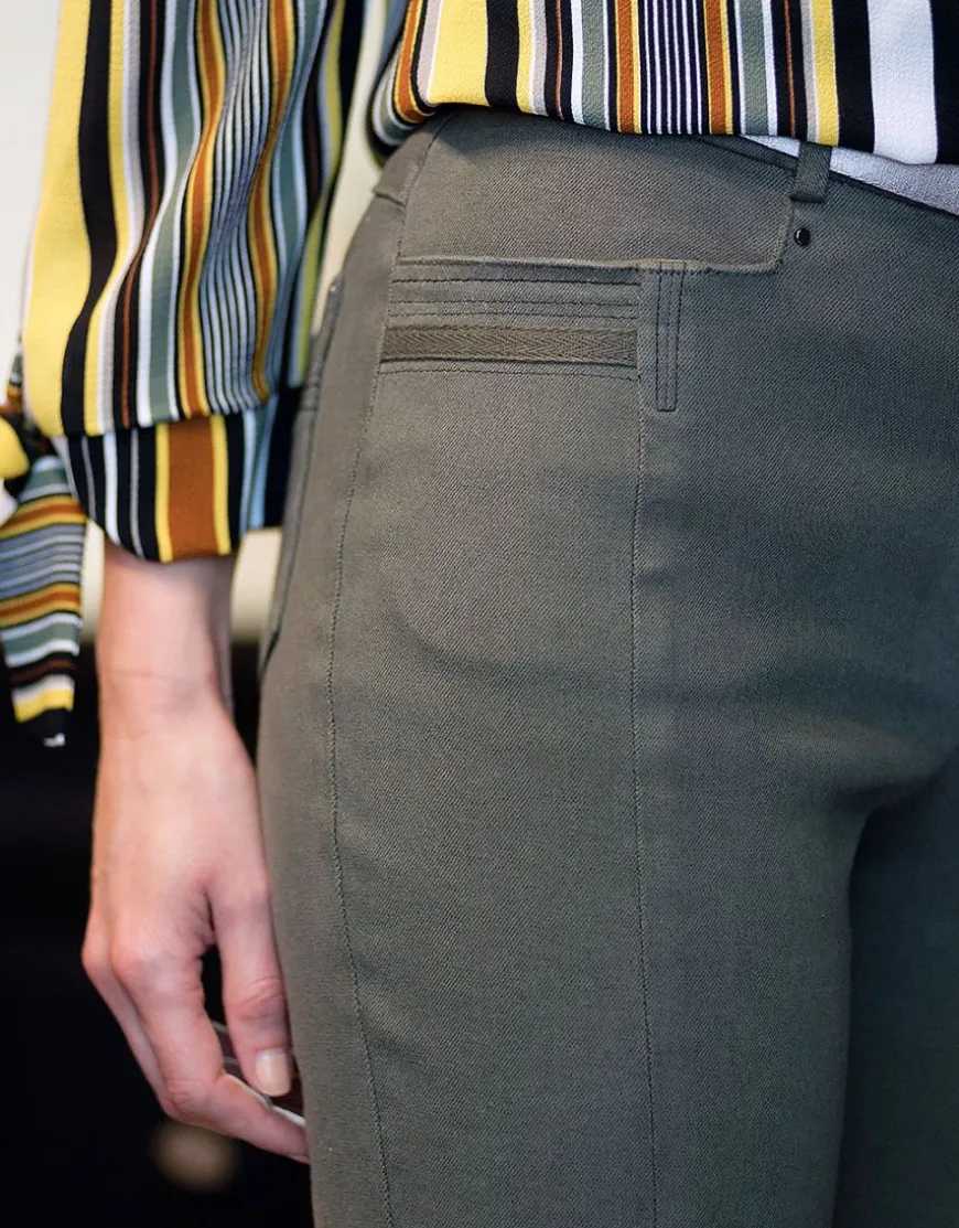 Pantalon 7/8e coton kaki