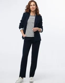 Pantalon en crêpe marine