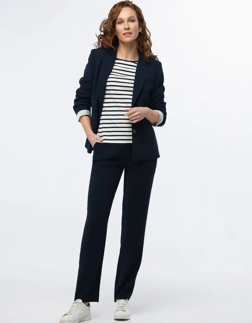 Pantalon en crêpe marine