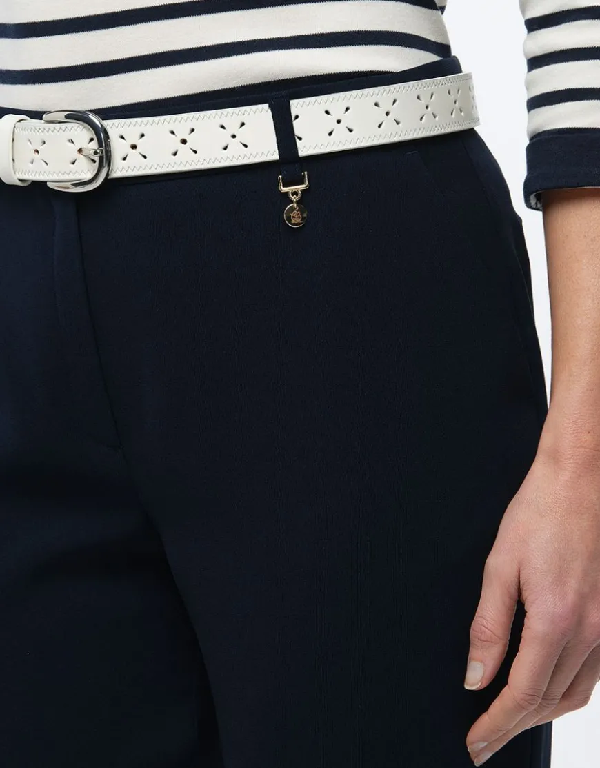 Pantalon en crêpe marine