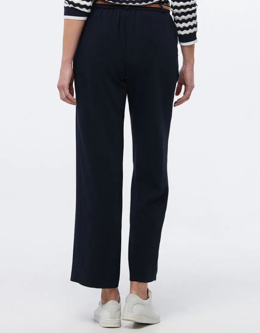 Pantalon large chic bleu