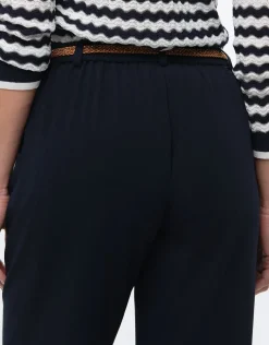Pantalon large chic bleu
