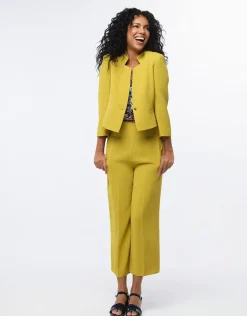 Pantalon large vert anis