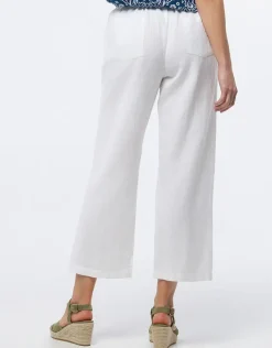 Pantalon lin blanc 7/8ème