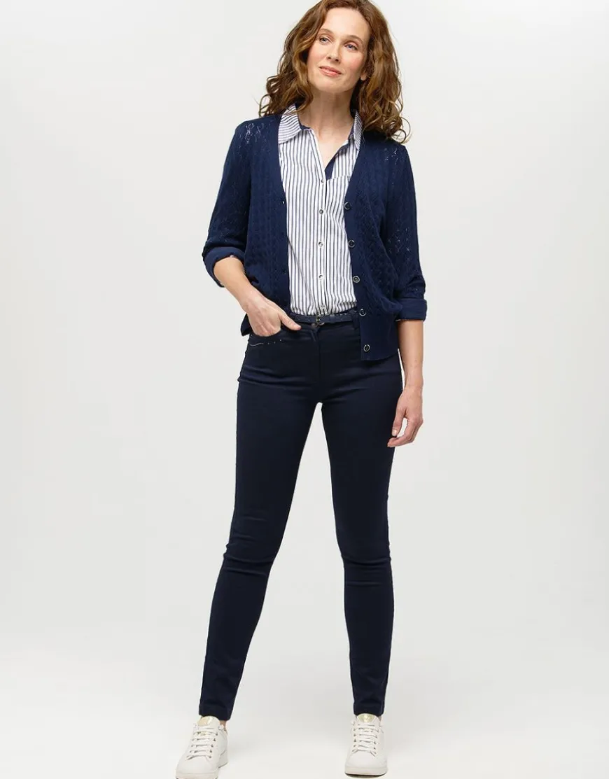 Pantalon marine coton