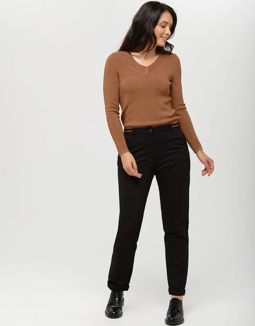 Pantalon noir motifs 7/8e