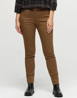 Pantalon slim marron