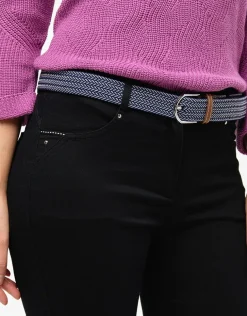 Pantalon slim noir coton