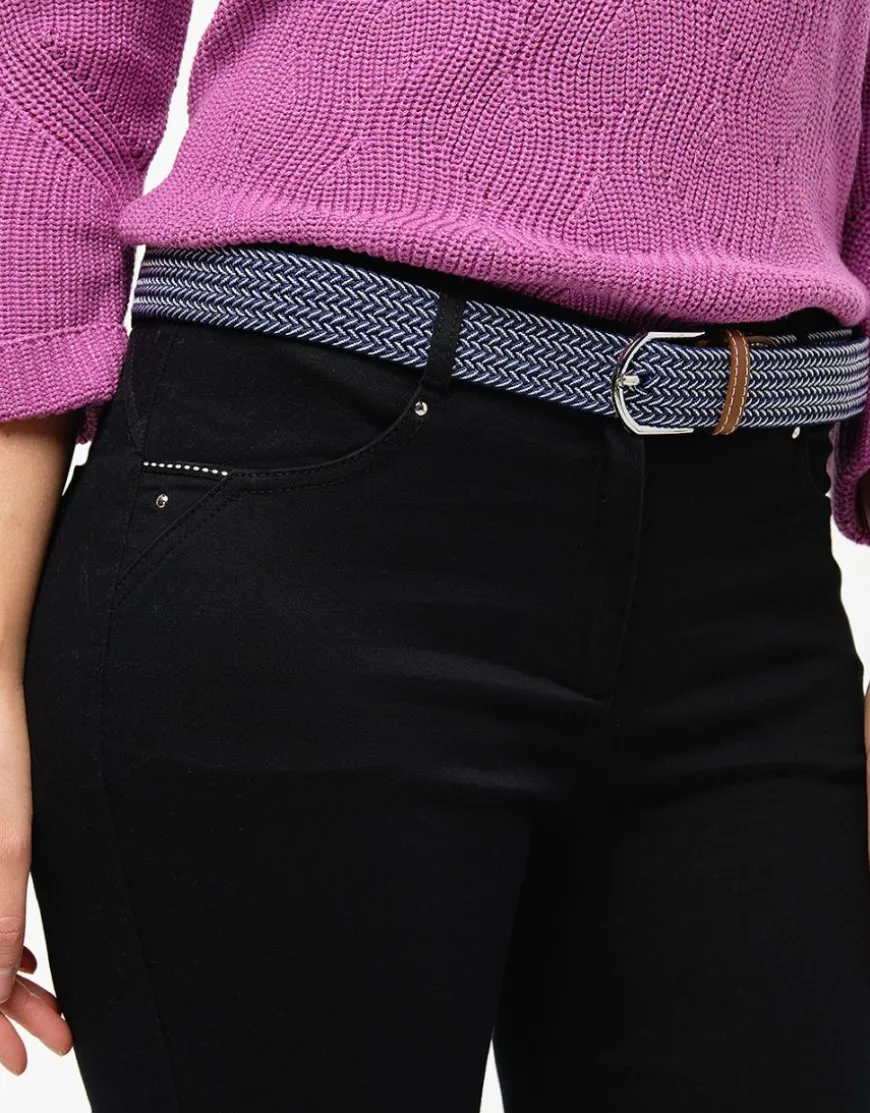 Pantalon slim noir coton