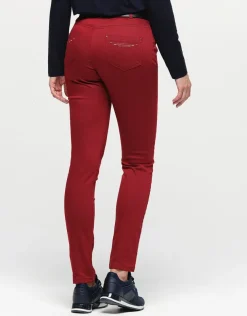 Pantalon slim rouge