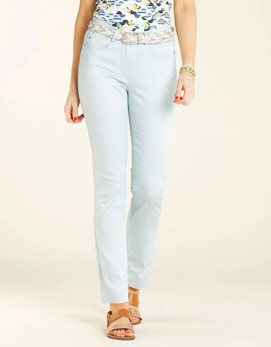 Pantalon stretch bleu
