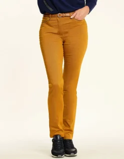 Pantalon stretch ocre