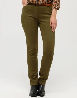Pantalon suédine kaki