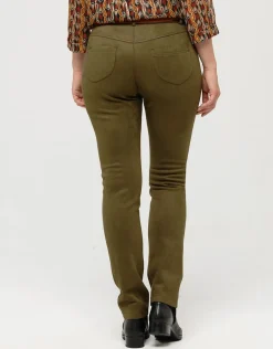 Pantalon suédine kaki