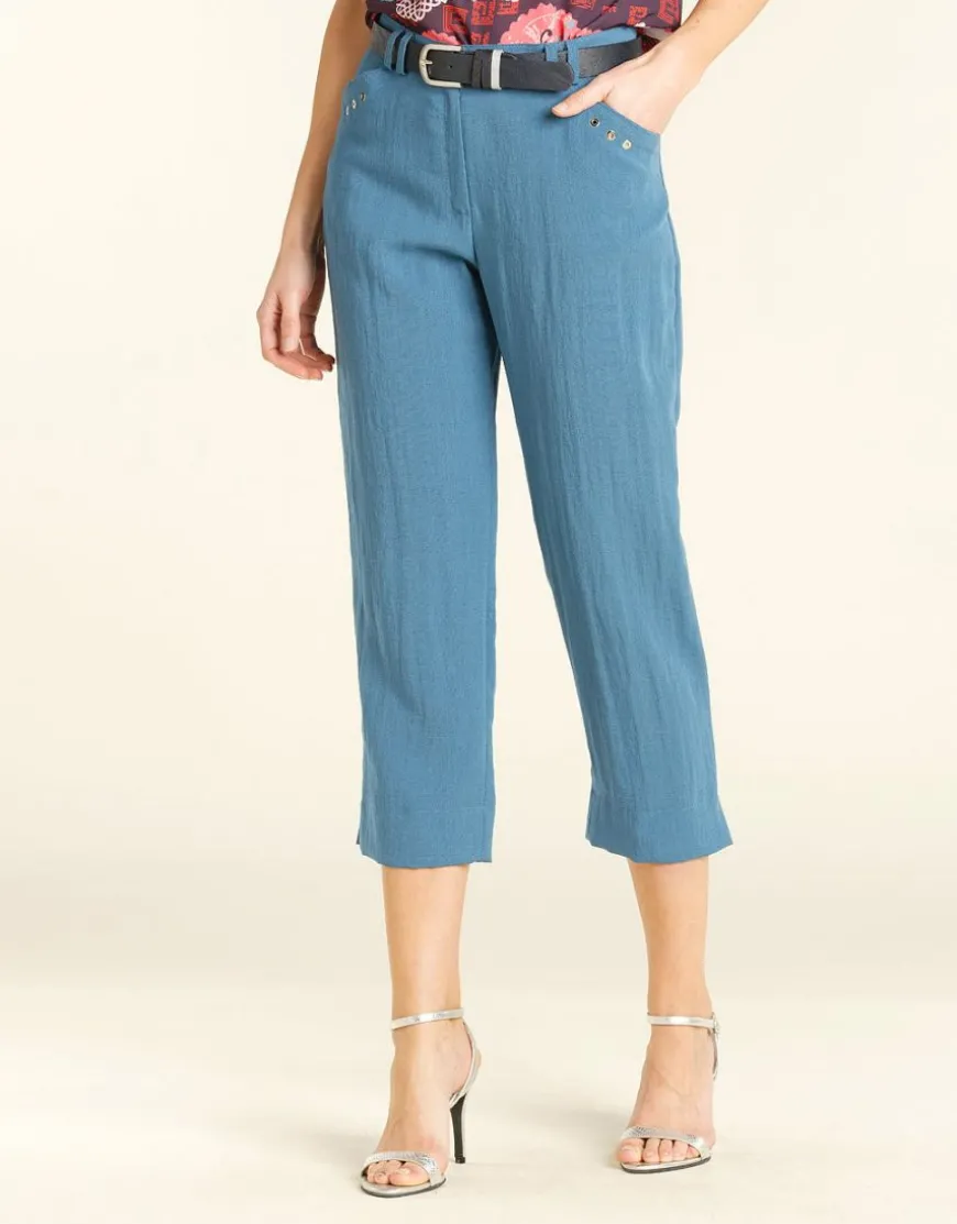 Pantalon tailleur bleu