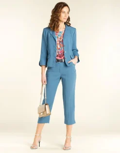 Pantalon tailleur bleu
