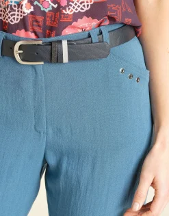 Pantalon tailleur bleu