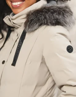 Parka à capuche sable