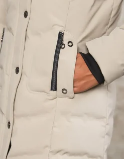 Parka à capuche sable
