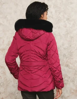 Parkas mi- longue fushia