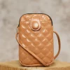 Pochette bandoulière brun