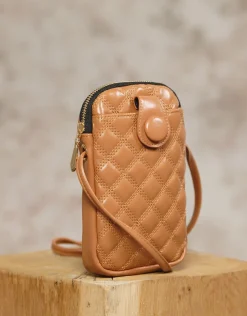 Pochette bandoulière brun
