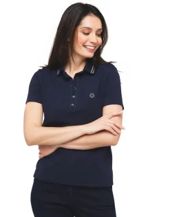 Polo coton bleu marine