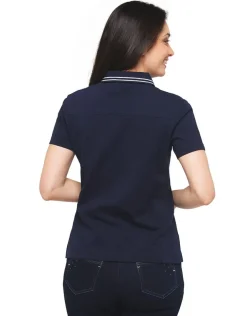 Polo coton bleu marine
