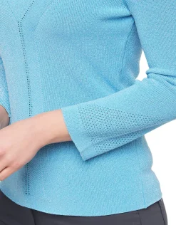 Pull turquoise irisé