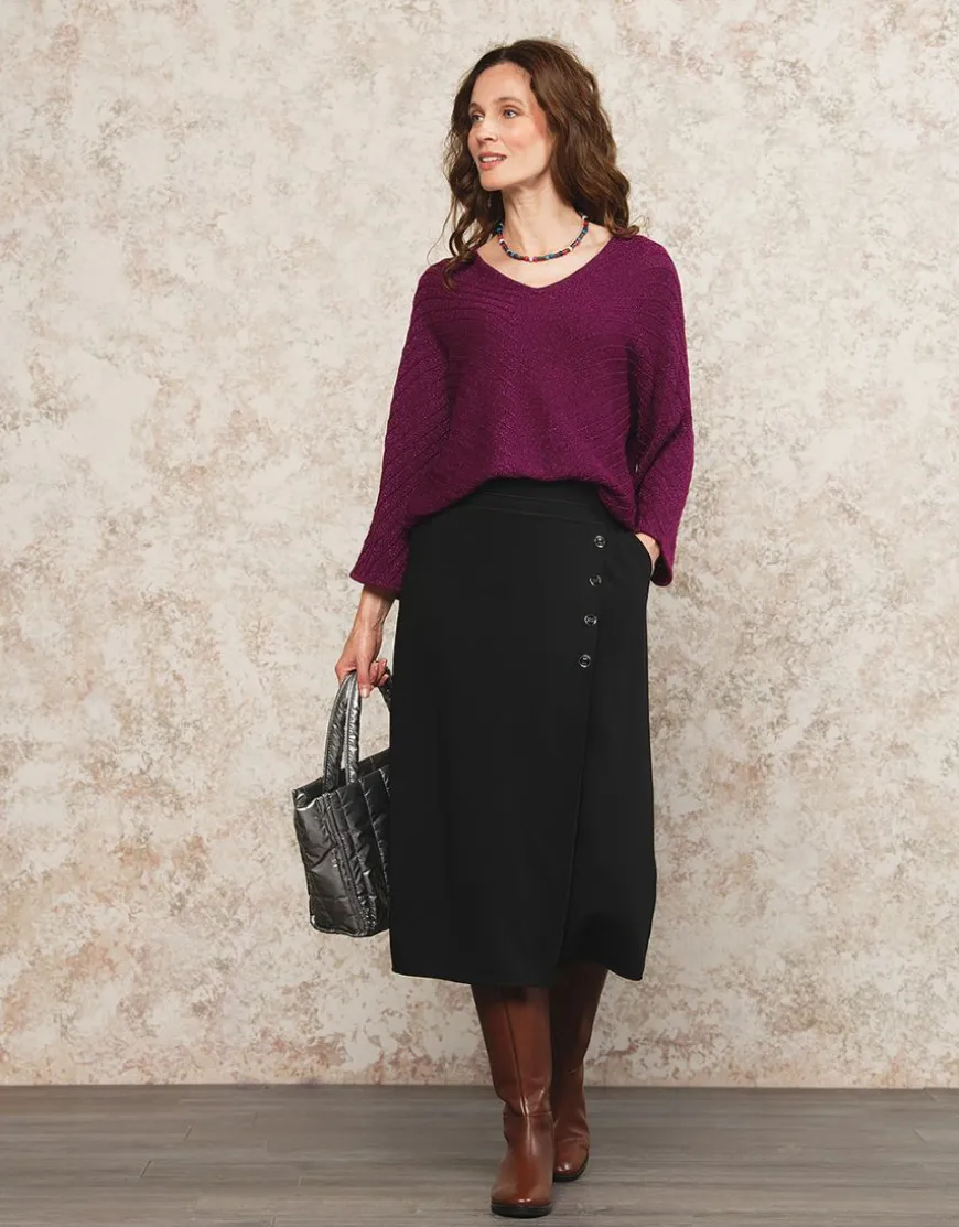 Pull ample irisé violet